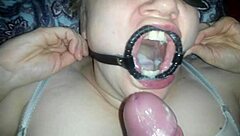 BBW Cumslut Bound and Trained to Swallow