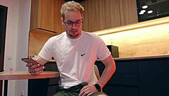 Nerdy brunette's juicy ass turns bro into rough fuck machine