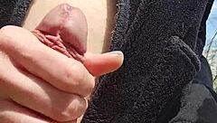 Wife's Outdoor Reach Around Fingering and Handjob