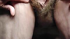 Granny Fucks Hairy Beaver With Cucumber Passionately