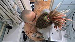 Early Morning Bathroom Tease Destroys Her Tight Wet Pussy Hard