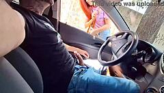 strange guy strokes off wildly in public outdoors