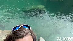 Argentinian babe fucked outdoors then facial cumshot blast