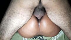 Ebony teen ass takes thick monster cock