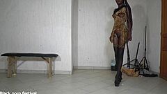 African Ebony's Skinny Perfect Body Sways