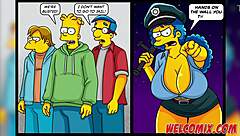 simpsons busty police officers fucked hard by three guys