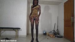 African Ebony's Skinny Perfect Body Sways