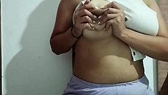 i massage my big natural tits with real pleasure