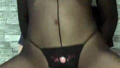 petite friend dominated in pantyhose heels boots cock trampling for creampie reward