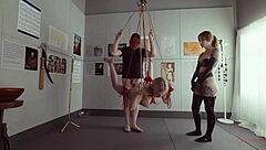 Bound Rebel Rhyder sucks cock eats ass in kinky BDSM threesome