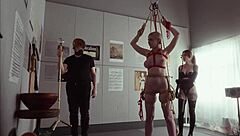 Bound Rebel Rhyder sucks cock eats ass in kinky BDSM threesome
