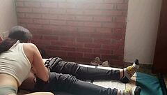 horny teen strokes and sucks my load out hot!