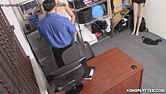 adriana maya rides peter green cowgirl after fingering deal in office uniform