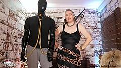 german nun dominates sissy into fetish lingerie dressing