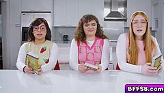 Nerdy Harper Red Naudi Nala Ozzy Sparx Share Huge Cock