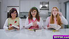 Nerdy Harper Red Naudi Nala Ozzy Sparx Share Huge Cock