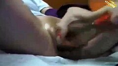 hot teen masturbates intensely with cola bottle homemade closeup