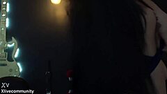 sensual latina amateur caresses her small tits softly