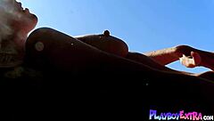 heidi michel's big natural tits nude beach sunbath