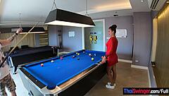 thai amateur couple pool play turns into bent over big ass passionate doggystyle
