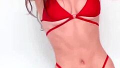 red bikini babes tease asses in close-up compilation