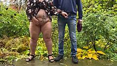 we share intimate backyard peeing moments together