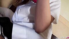 petite japanese hairy pussy deflowered uncensored with creampie!