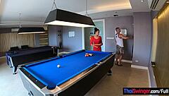 thai amateur couple pool play turns into bent over big ass passionate doggystyle