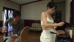 Yui Kasugano teases shaved pussy with toys intensely