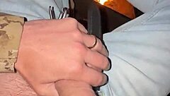 couple flashes huge cock wet pussy by campfire