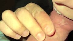 couple flashes huge cock wet pussy by campfire