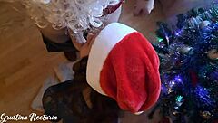 Skinny Russian Santa Fucks Girl Next Door Under Christmas Tree