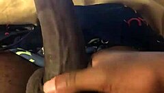 early morning wood stroked by eager big cock lover