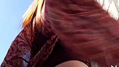 passionate redhead krystal kitten strips petite tits outdoor secrets