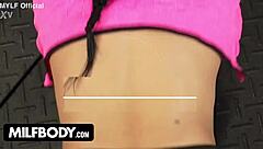 sandy love teases nicky rebel during sweaty workout doggystyle pounding