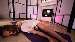 hannahjames710 stretches in revealing yoni yoga workout