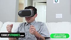 horny ebony rides stepbro cock bathroom join in