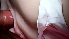 double penetrate her tight shaved pussy close up