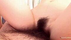 Nerdy Asian Glasses Girl Fucks Like a Wild Pro