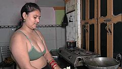 oops cooking veggies turns into kitchen monster cock sex frenzy