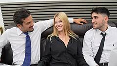 I interview rossa vaxx for le iane's wild double vaginal penetration orgy