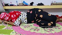 village teen girlfriend rides boyfriend's cock hard