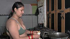 oops cooking veggies turns into kitchen monster cock sex frenzy