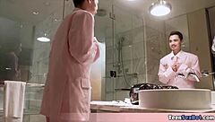 Nikki the porn night virgin savors her first romantic fuck, looking utterly delighted in every thrust