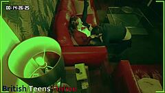 Voyeur spies sexy student fucking teacher bent over in homemade session