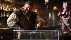 busty blonde barmaid celina groped hard in public stripping and rough play