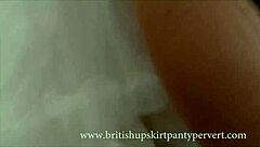 Wanna peek under my skirt? 64yo british milf flashes panties in stockings