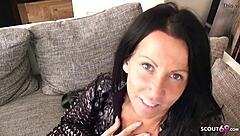 I'm dying for busty German MILF's face drenched in my hot cum load