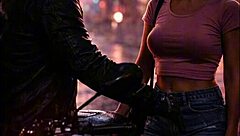 Broke rider tempts driver – what's her payment plan?