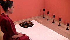 Hot masseuse seduces moaning virgin blonde